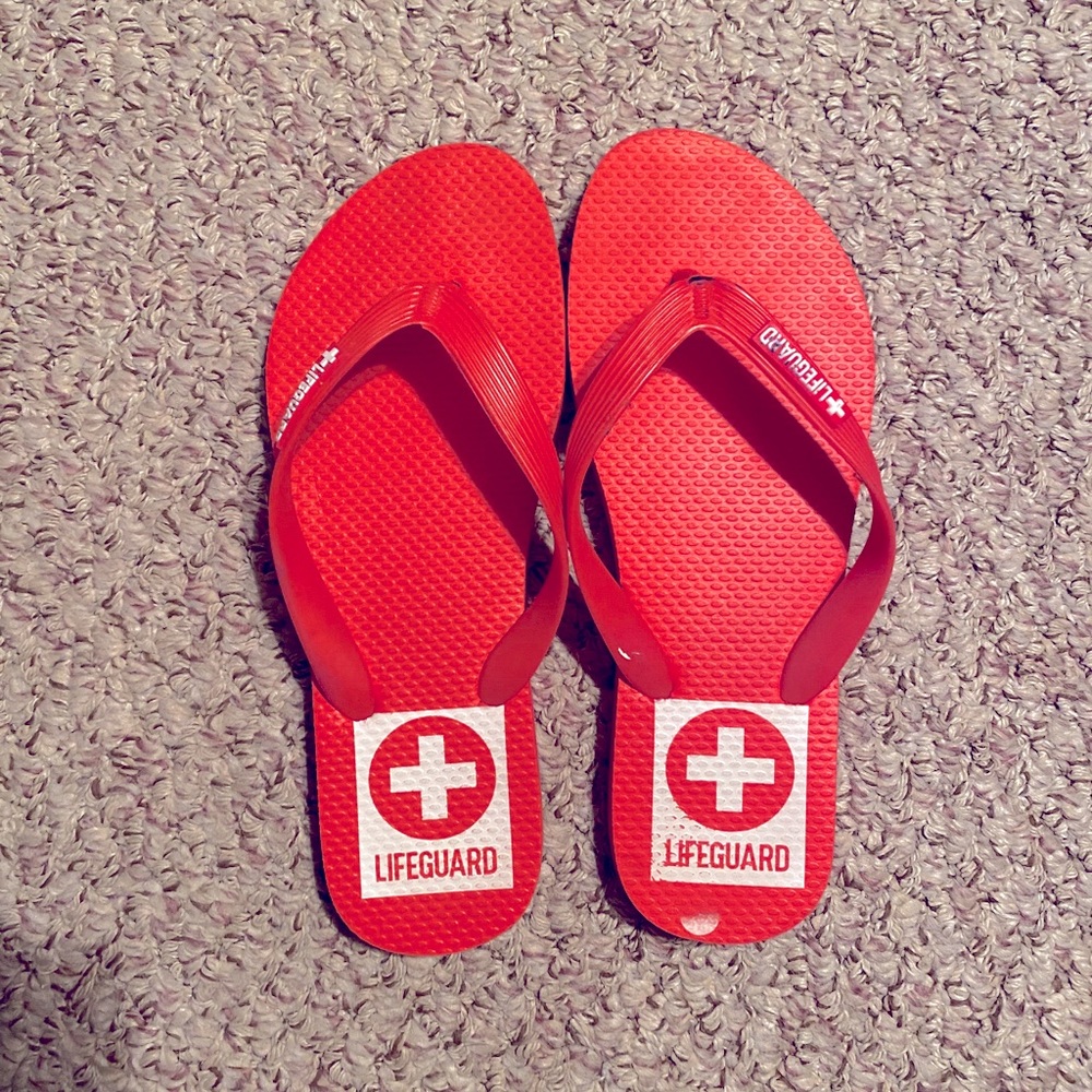 🍒 LIFEGUARD Flip Flops Red 🍒